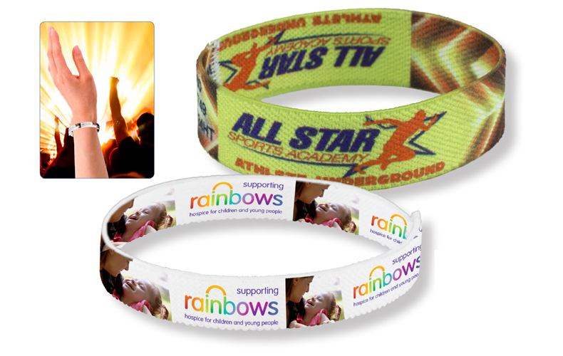 Stretchy Elastic Dye Sublimation Wristbands - PhotoImage ® Full Color Imprint Stretchy Elastic Dye Sublimation Wristbands - PhotoImage ® Full Color Imprint